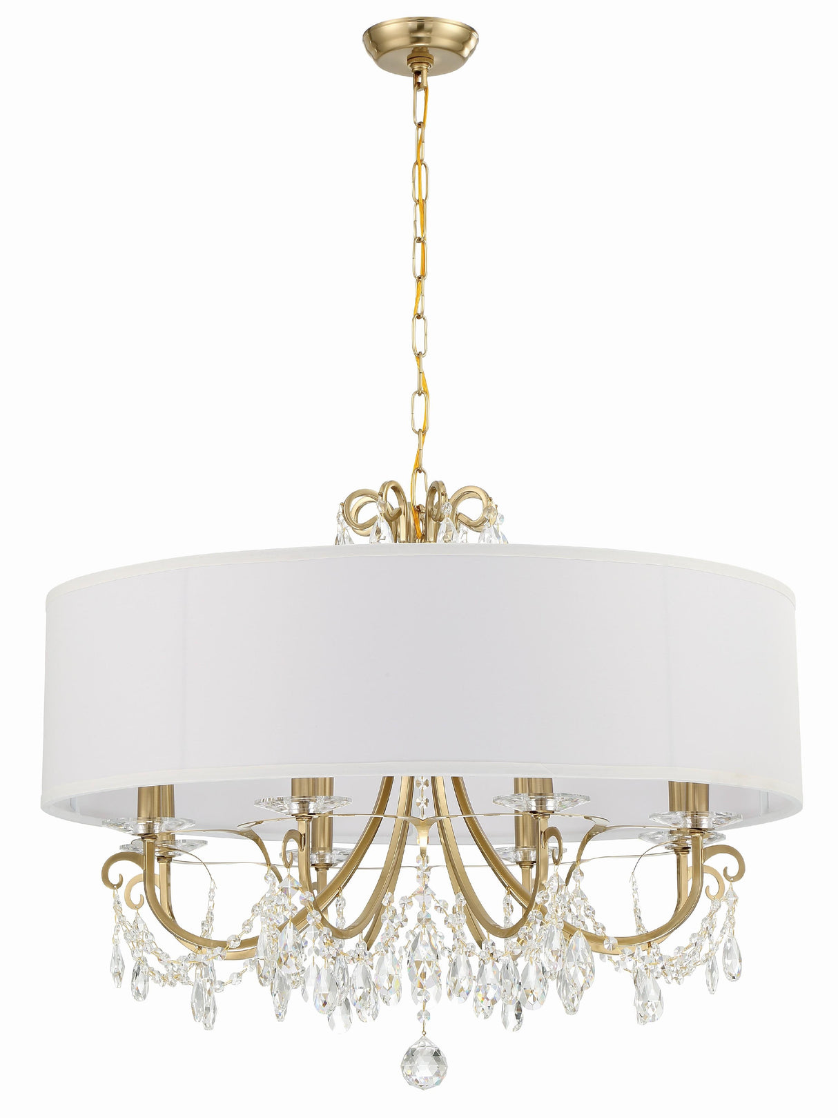 Crystorama Othello 8 Light Vibrant Gold Chandelier
