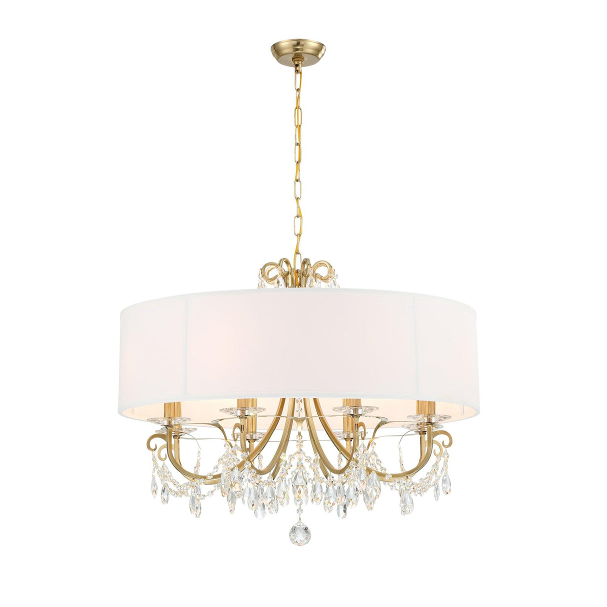 Crystorama Othello 8 Light Vibrant Gold Chandelier