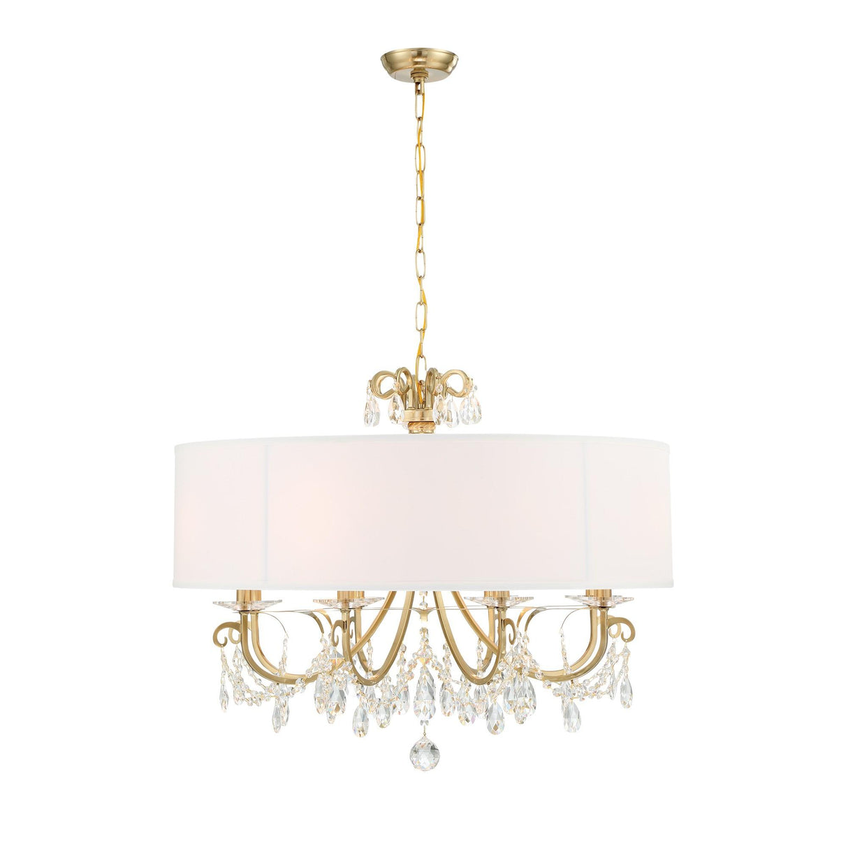 Crystorama Othello 8 Light Vibrant Gold Chandelier