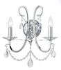 Crystorama Othello 2 Light Polished Chrome Sconce