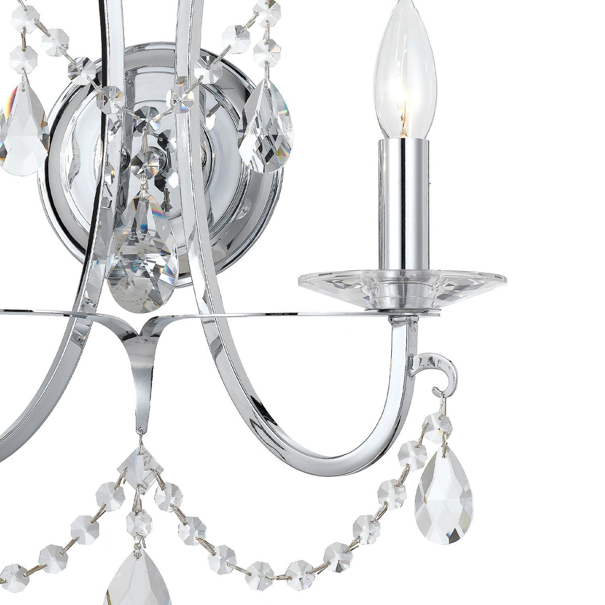 Crystorama Othello 2 Light Polished Chrome Sconce