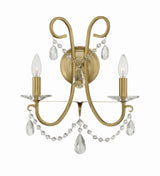 Crystorama Othello 2 Light Vibrant Gold Sconce