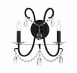 Crystorama Othello 2 Light Matte Black Sconce