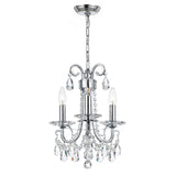 Crystorama Othello 3 Light Polished Chrome Mini Chandelier