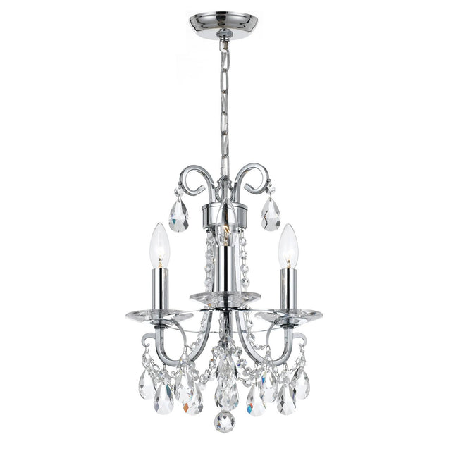 Crystorama Othello 3 Light Polished Chrome Mini Chandelier