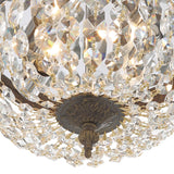 Crystorama Crystorama 2 Light Clear Italian Crystal English Bronze Flush Mount