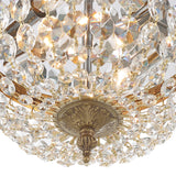 Crystorama Crystorama 2 Light Clear Italian Crystal Olde Brass Flush Mount