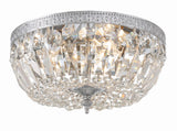 Crystorama Crystorama 3 Light Clear Italian Crystal Polished Chrome Flush Mount