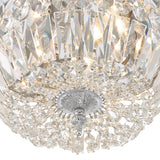 Crystorama Crystorama 3 Light Clear Italian Crystal Polished Chrome Flush Mount