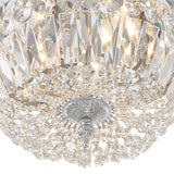Crystorama Crystorama 3 Light Hand Cut Crystal Polished Chrome Flush Mount