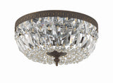 Crystorama Crystorama 3 Light Clear Italian Crystal English Bronze Flush Mount