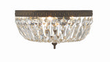 Crystorama Crystorama 3 Light Clear Italian Crystal English Bronze Flush Mount
