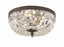 Crystorama Crystorama 3 Light Hand Cut Crystal English Bronze Flush Mount