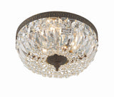 Crystorama Crystorama 3 Light Hand Cut Crystal English Bronze Flush Mount