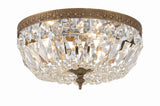 Crystorama Crystorama 3 Light Spectra Crystal Olde Brass Flush Mount
