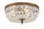 Crystorama Crystorama 3 Light Spectra Crystal Olde Brass Flush Mount