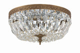 Crystorama Crystorama 3 Light Spectra Crystal Olde Brass Flush Mount