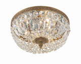 Crystorama Crystorama 3 Light Spectra Crystal Olde Brass Flush Mount