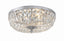 Crystorama Crystorama 3 Light Clear Hand Cut Polished Chrome Flush Mount
