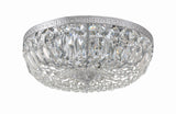 Crystorama Crystorama 3 Light Clear Hand Cut Polished Chrome Flush Mount