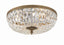 Crystorama Crystorama 3 Light Clear Hand Cut Olde Brass Flush Mount