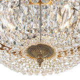 Crystorama Crystorama 3 Light Clear Hand Cut Olde Brass Flush Mount