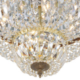 Crystorama Crystorama 4 Light Clear Hand Cut Olde Brass Flush Mount