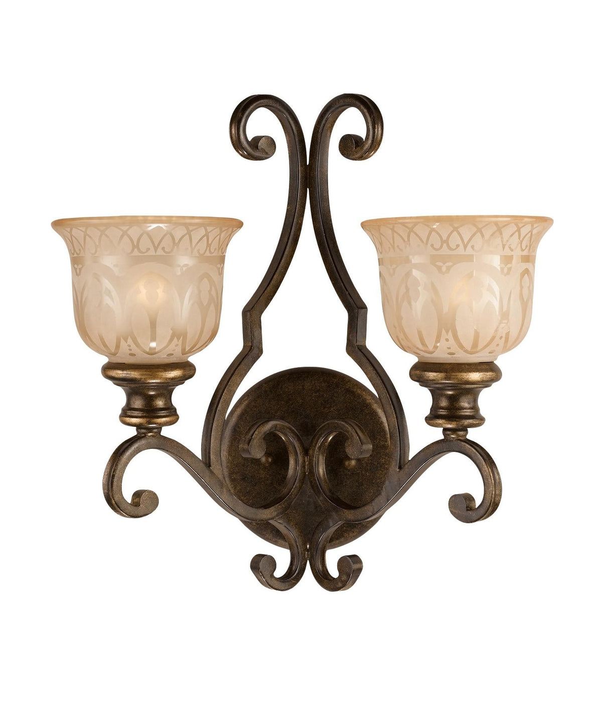 Crystorama Norwalk 2 Light Bronze Umber Sconce