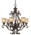 Crystorama Norwalk 6 Light Bronze Umber Chandelier