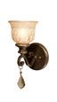 Crystorama Norwalk 1 Light Golden Teak Hand Cut Crystal Bronze Umber Sconce