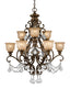 Crystorama Norwalk 9 Light Clear Crystal Bronze Umber Chandelier