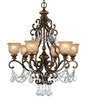 Crystorama Norwalk 6 Light Hand Cut Crystal Bronze Umber Chandelier