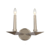 Crystorama Palmer 2 Light Polished Nickel Sconce