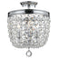 Crystorama Archer 3 Light Hand Cut Crystal Polished Chrome Semi Flush Mount