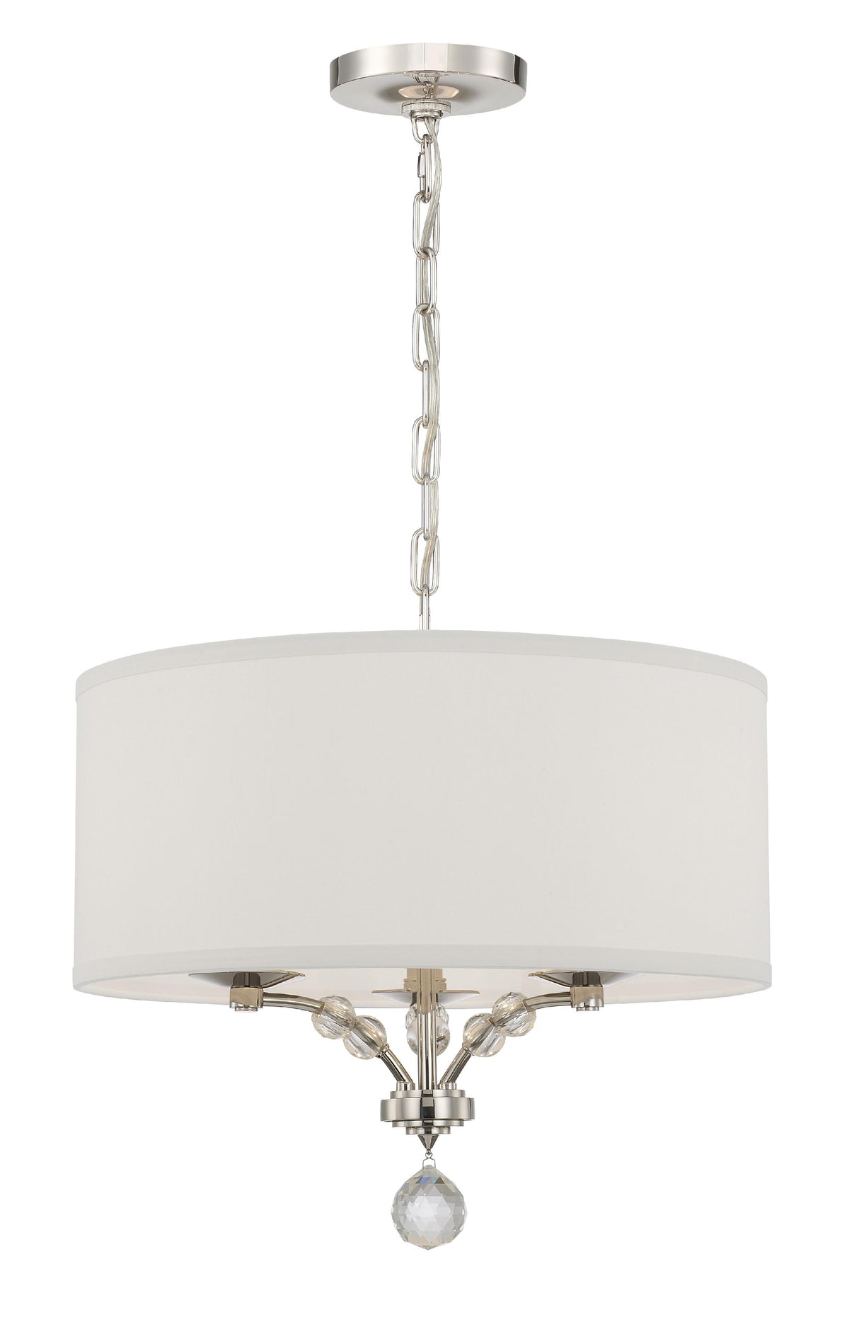 Crystorama Mirage 3 Light Polished Nickel Chandelier