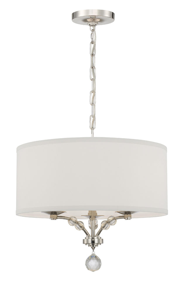Crystorama Mirage 3 Light Polished Nickel Chandelier