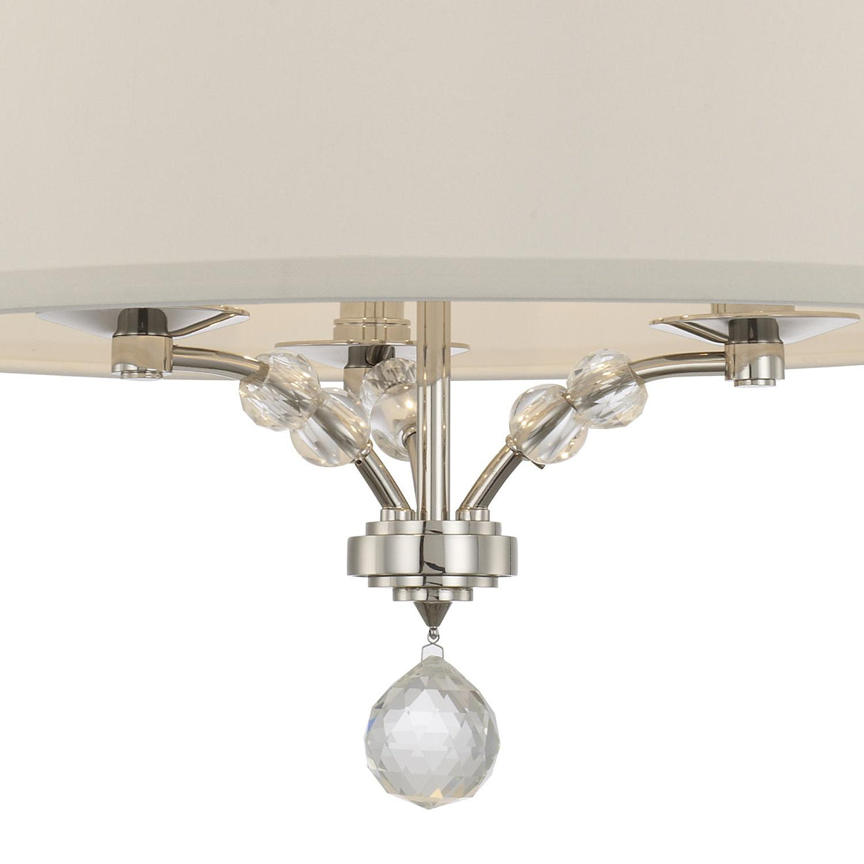 Crystorama Mirage 3 Light Polished Nickel Semi Flush Mount