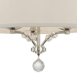 Crystorama Mirage 3 Light Polished Nickel Semi Flush Mount