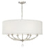 Crystorama Mirage 6 Light Polished Nickel Drum Shade Chandelier