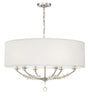 Crystorama Mirage 6 Light Polished Nickel Drum Shade Chandelier
