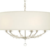Crystorama Mirage 6 Light Polished Nickel Drum Shade Chandelier