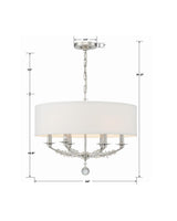 Crystorama Mirage 6 Light Polished Nickel Chandelier