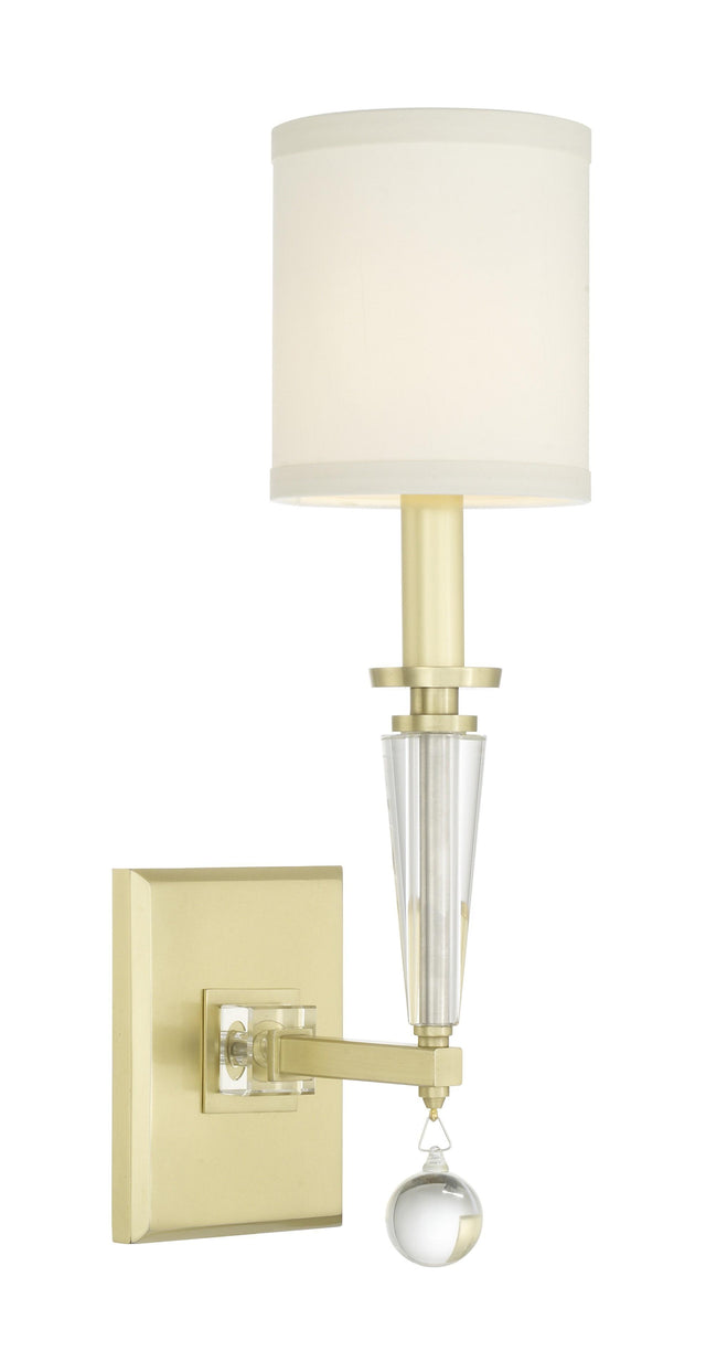 Crystorama Paxton 1 Light Aged Brass Sconce