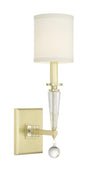 Crystorama Paxton 1 Light Aged Brass Sconce