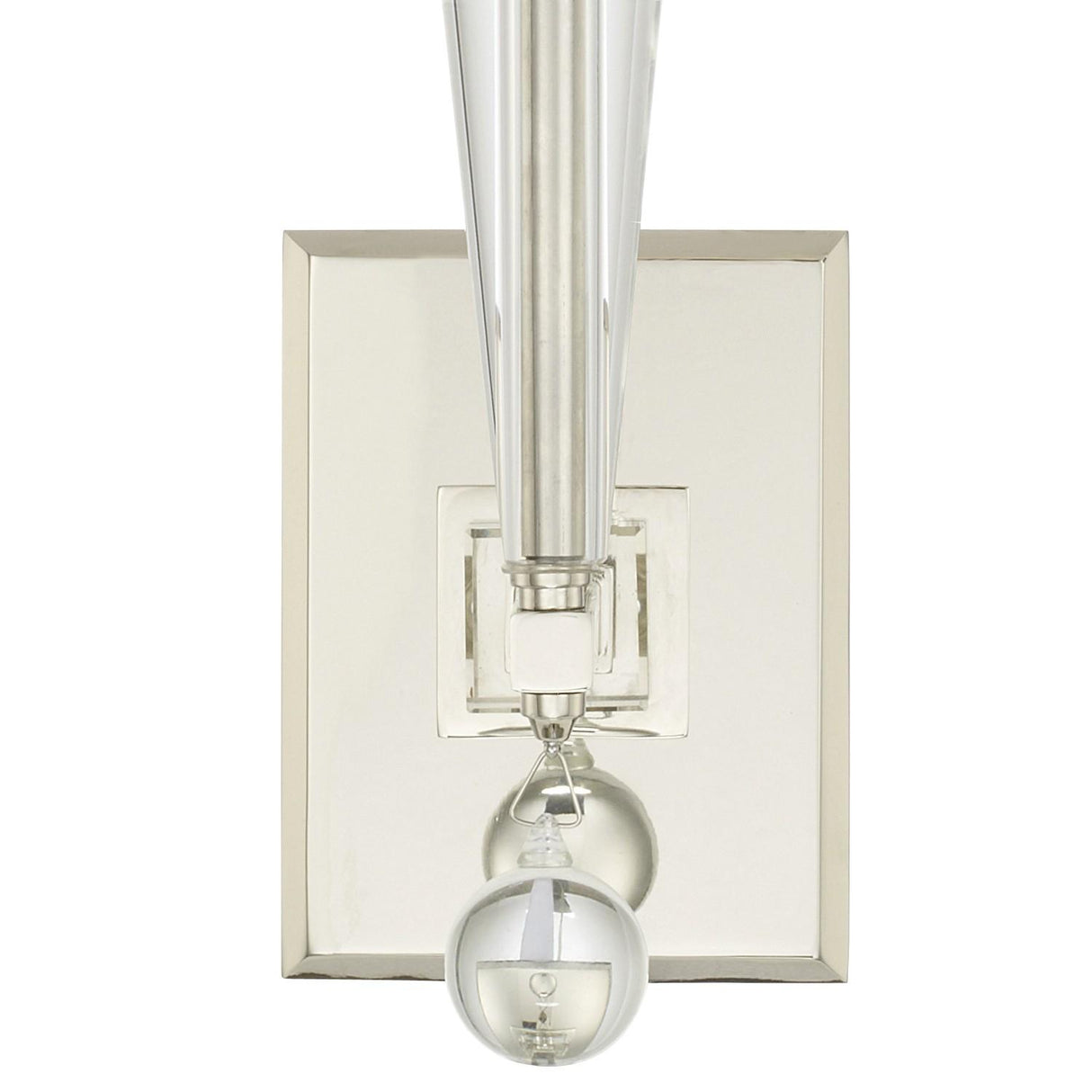 Crystorama Paxton 1 Light Polished Nickel Sconce