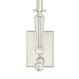 Crystorama Paxton 1 Light Polished Nickel Sconce