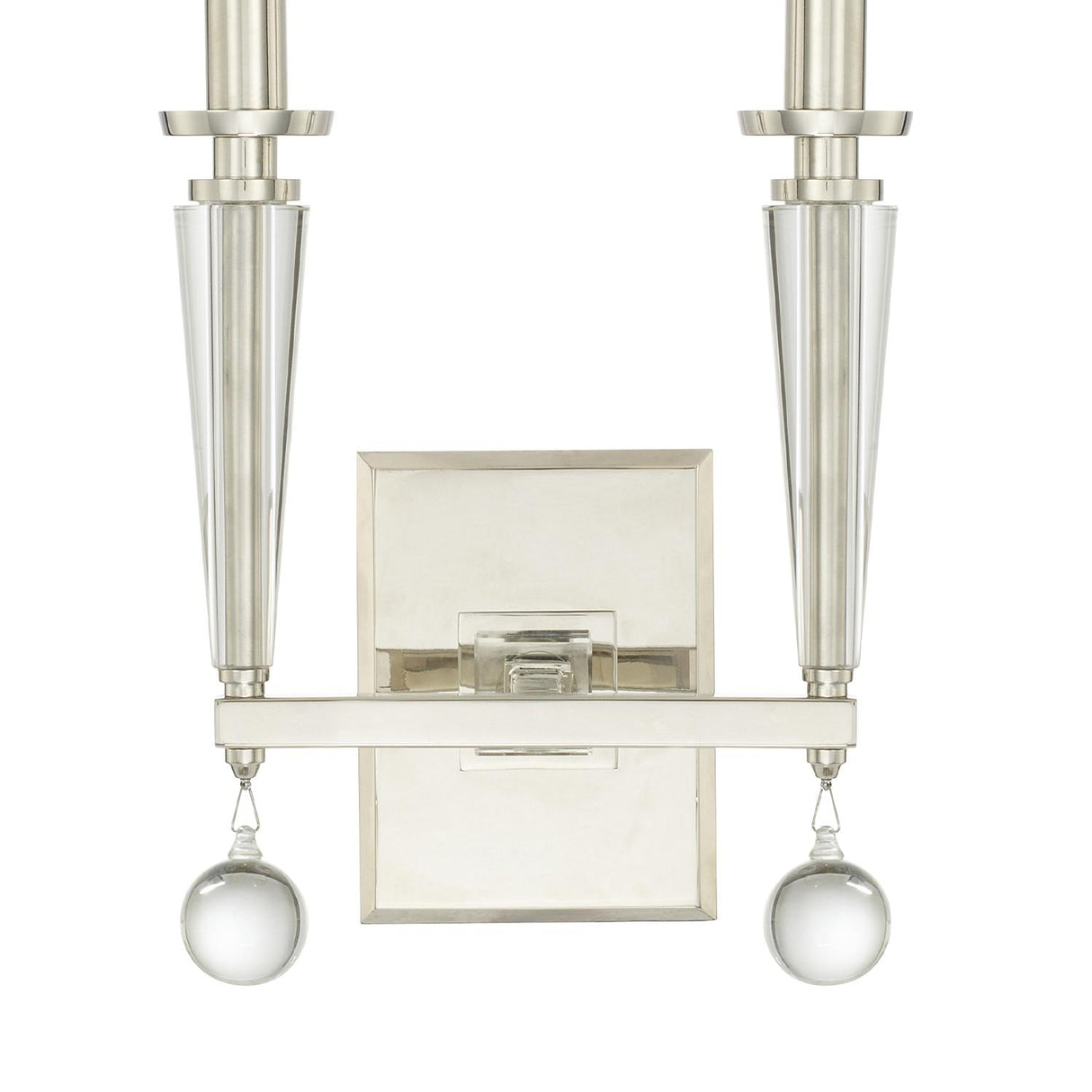 Crystorama Paxton 2 Light Polished Nickel Sconce