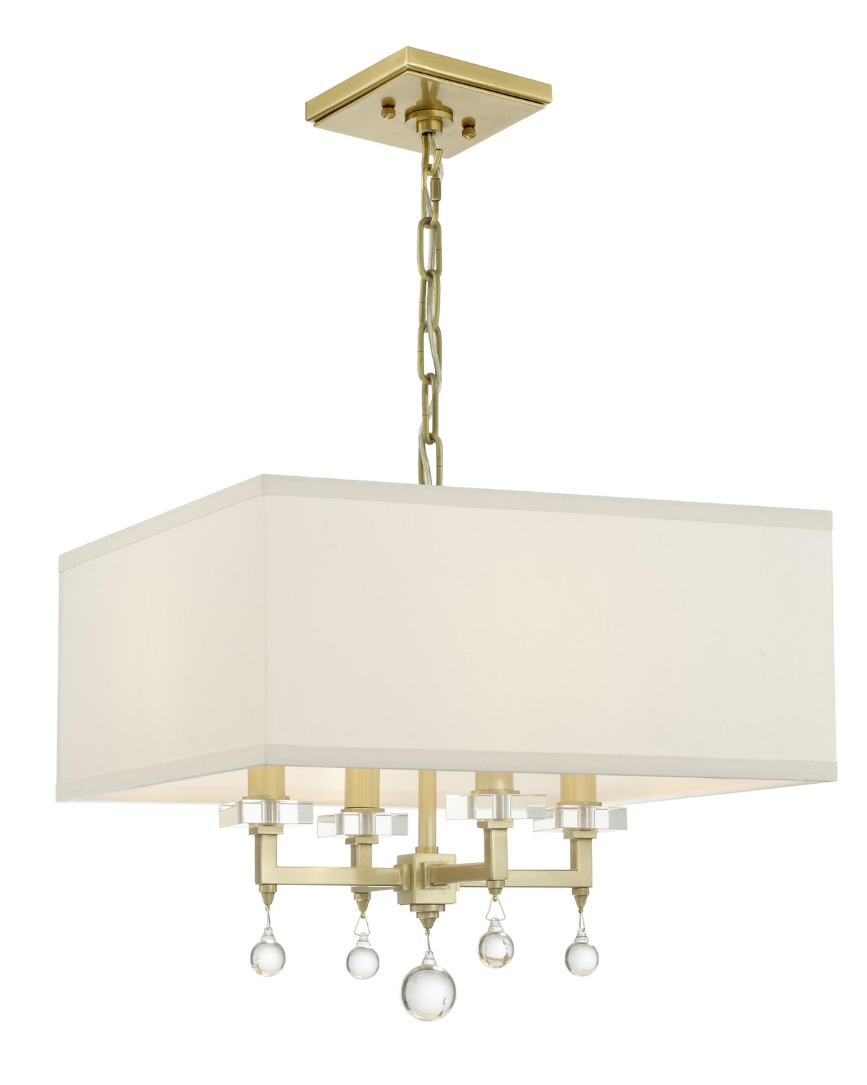 Crystorama Paxton 4 Light Aged Brass Chandelier