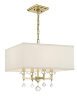 Crystorama Paxton 4 Light Aged Brass Chandelier