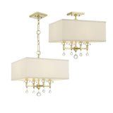 Crystorama Paxton 4 Light Aged Brass Chandelier